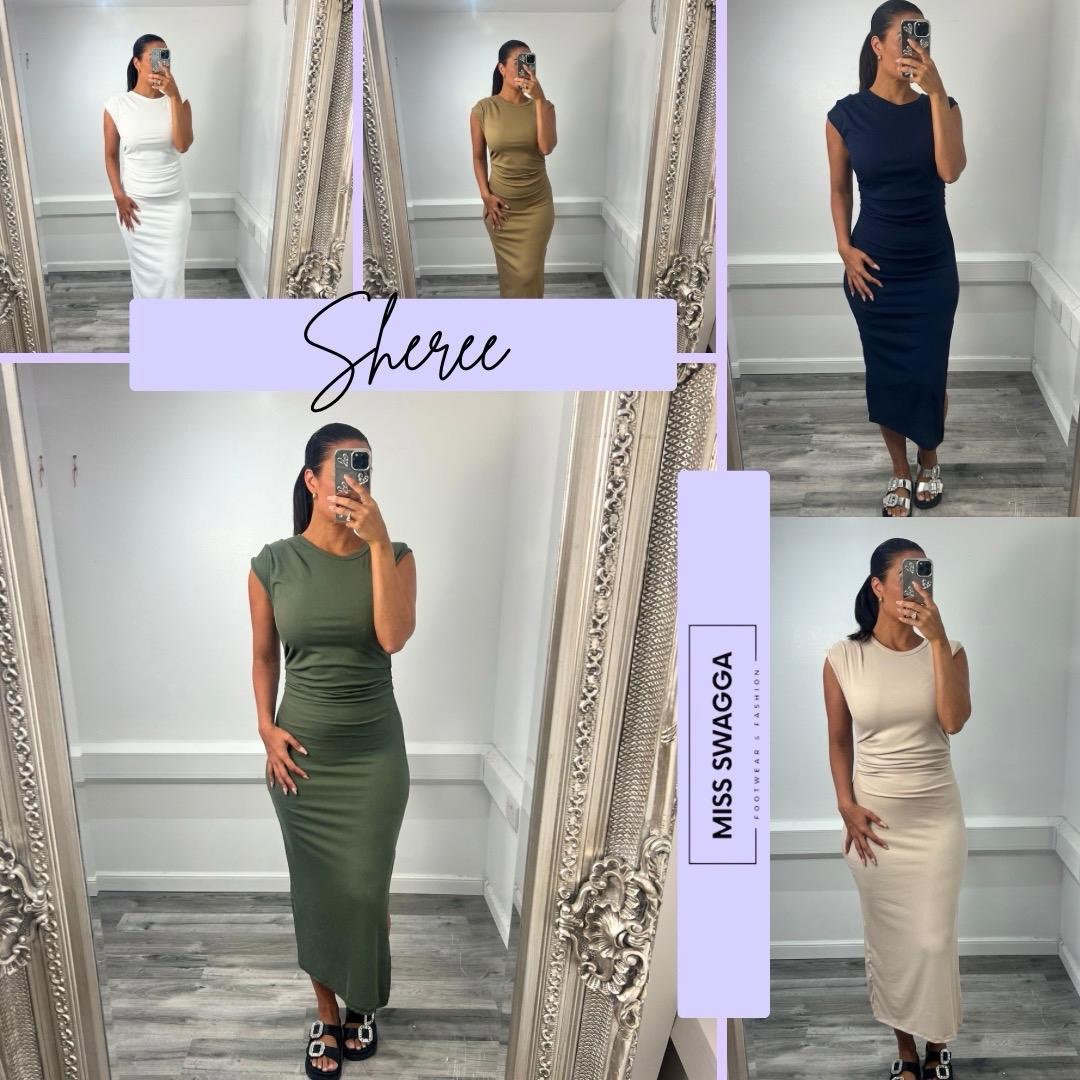 SHEREE Ruched Casual Dress
