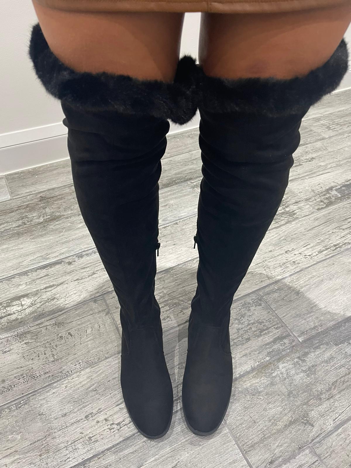 LEILA Flat Over The Knee Boots