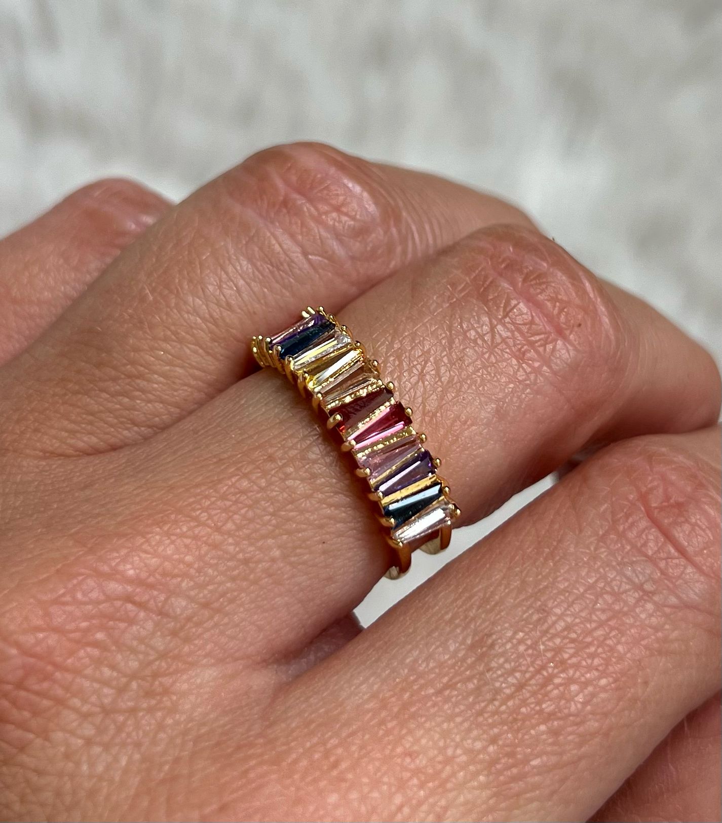 OLIVIA Adjustable Rainbow Ring