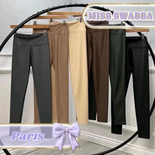 PARIS PU Wet Look Leggings