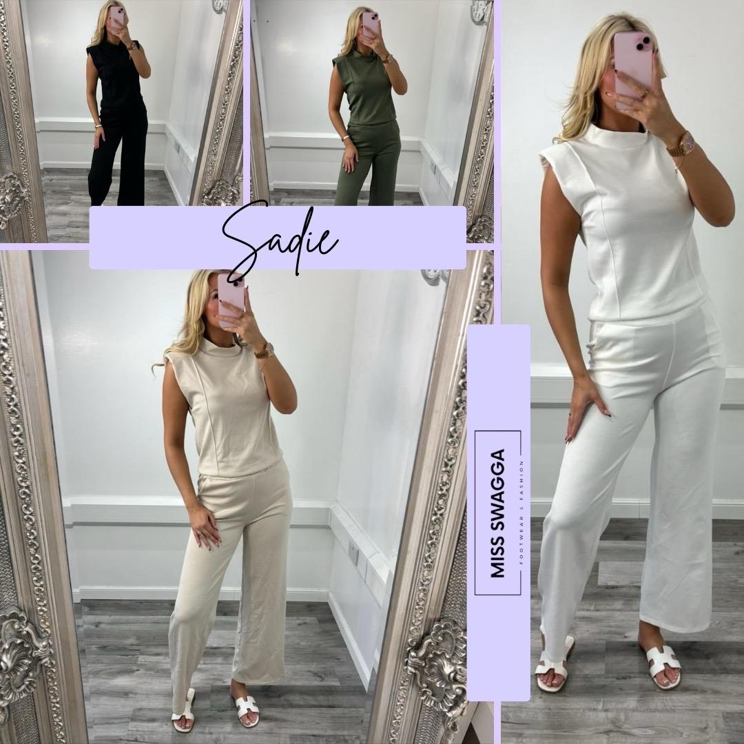 SADIE Padded Shoulder Loungewear Set