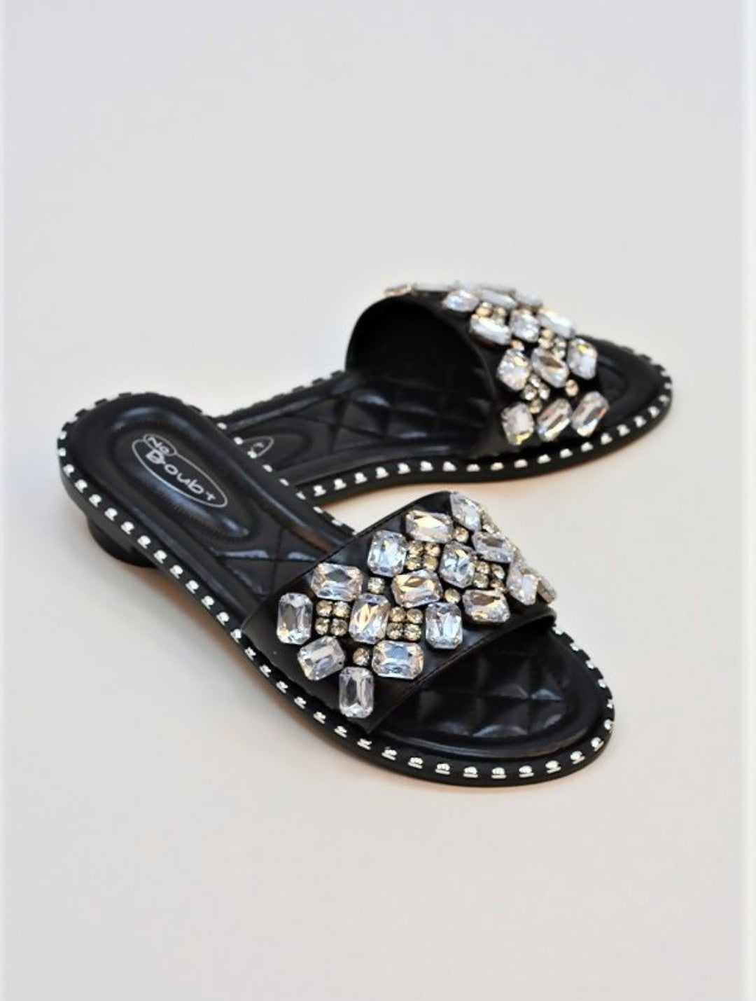 Sofia jewelled sliders Miss Swagga